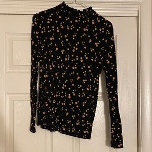 Loft Floral Black Women's Top